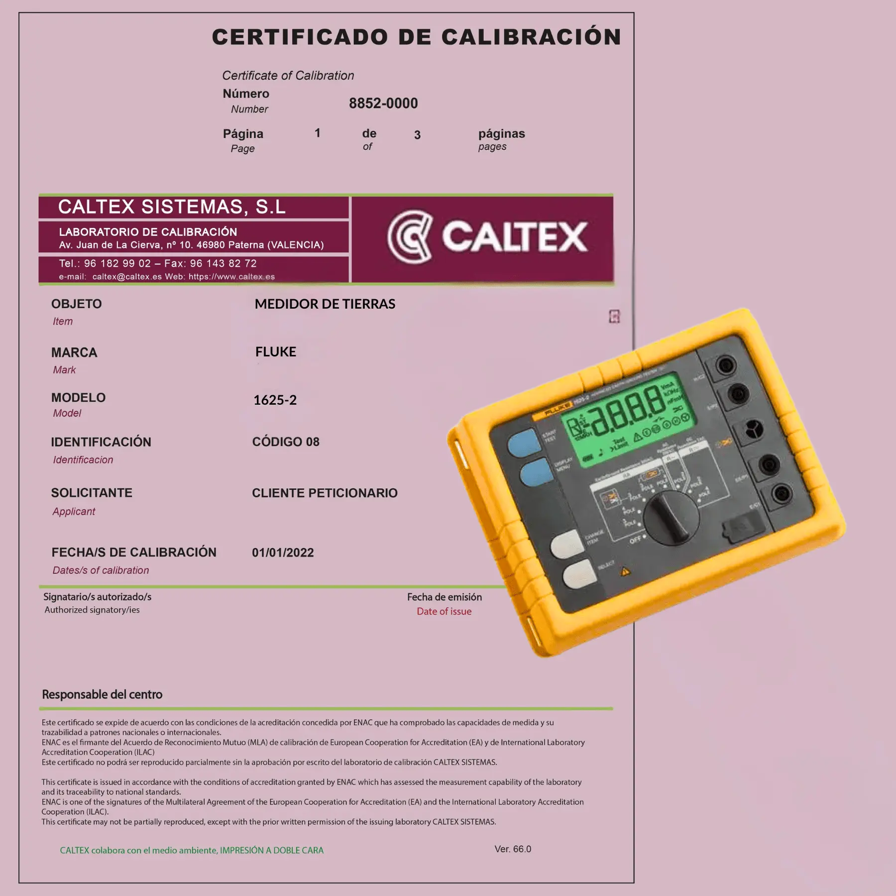 Calibración de Medidor de Tierras